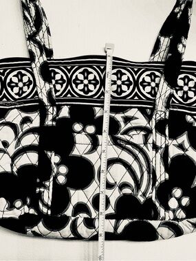 Vera Bradley Black and White Quilted Floral Tote